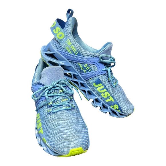 Just So So Shoes - JUST So So 3rd Generation Sneakers Blue Green Light Bouncy Running Womens 8.5